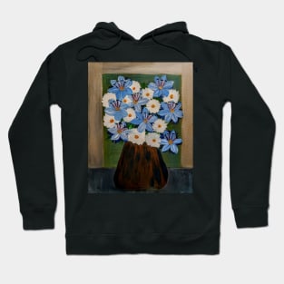 Some lillys and carnations in a bronze vase Hoodie